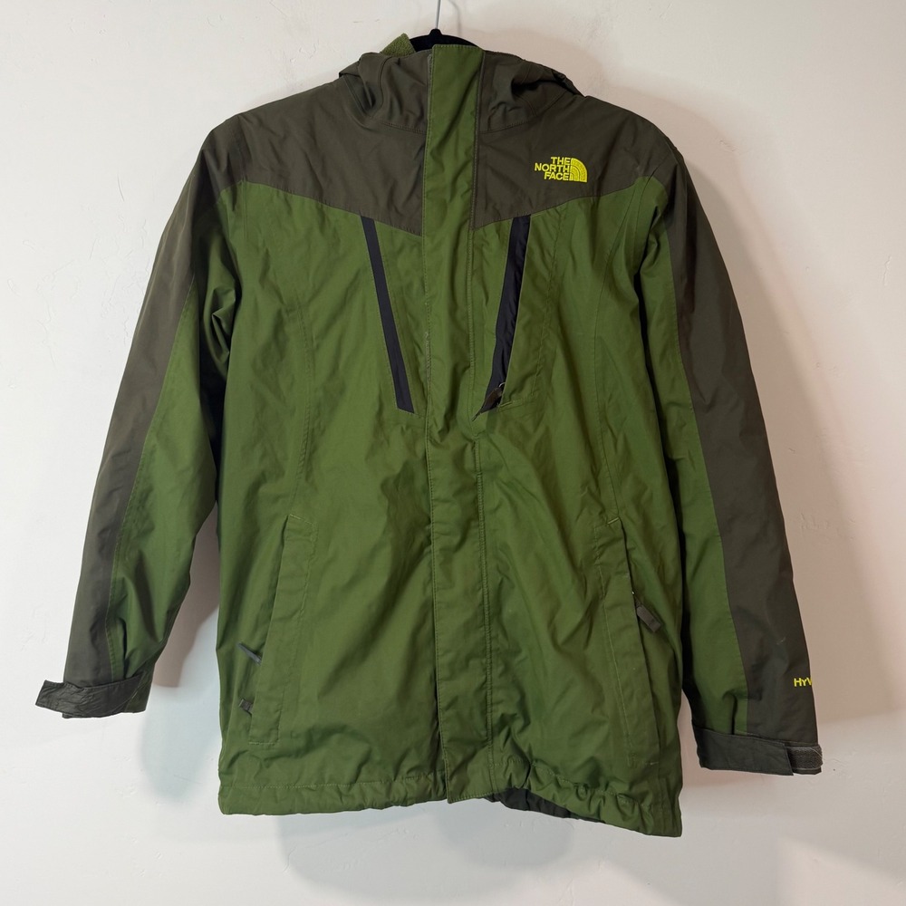 The North Face Boys Jacket L 14/16 Green HyVent 3-in-1 Triclimate Fleece